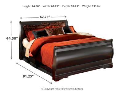 Signature Design by Ashley Huey Vineyard Queen Sleigh Bed with Dresser, Mirror, Chest and Nightstand - B128B24