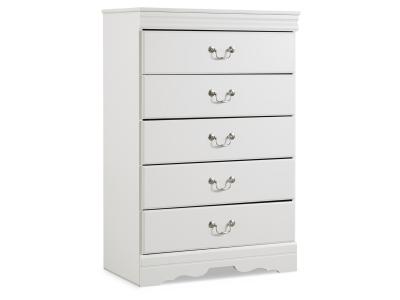 Signature Design by Ashley Anarasia Queen Sleigh Bed with Chest of Drawers and Nightstand - B129B12
