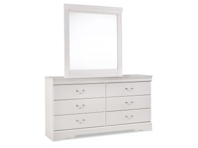 Signature Design by Ashley Anarasia Full Sleigh Bed with Dresser and Mirror - B129B7