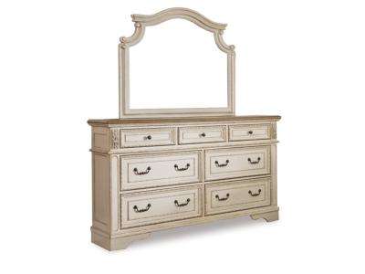 Signature Design by Ashley Realyn California King Upholstered Bed, Dresser, Mirror and Chest - B743B25