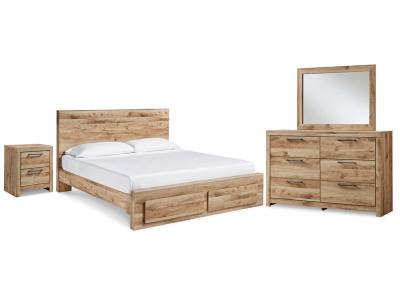 Signature Design by Ashley Hyanna King Panel Storage Bed, Dresser, Mirror and Nightstand - B1050B16