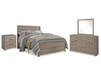 Signature Design by Ashley Culverbach Queen Panel Bed, Dresser, Mirror and Nightstand - B070B14