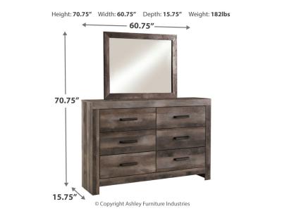 Signature Design by Ashley Wynnlow Queen Crossbuck Panel Bed, Dresser, Mirror, and Nightstand - B440B24