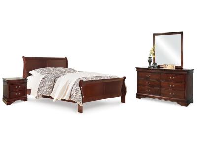 Signature Design by Ashley Alisdair Queen Sleigh Bed, Dresser, Mirror, and Nightstand - B376B14