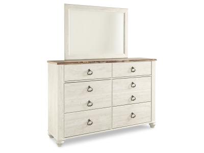 Signature Design by Ashley Willowton King Panel Bed, Dresser, Mirror, and Nightstand - B267B38