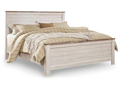 Signature Design by Ashley Willowton King Panel Bed, Dresser, Mirror, and Nightstand - B267B38