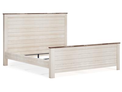 Signature Design by Ashley Willowton King Panel Bed, Dresser, Mirror, and Nightstand - B267B38