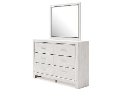 Signature Design by Ashley Altyra Queen Upholstered Panel Bed, Dresser, Mirror, and Nightstand - B2640B33