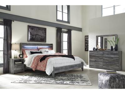 Signature Design by Ashley Baystorm King Panel Bed, Dresser, Mirror, and Nightstand - B221B44