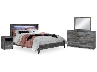 Signature Design by Ashley Baystorm King Panel Bed, Dresser, Mirror, and Nightstand - B221B44