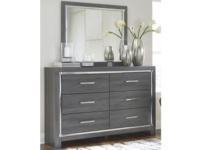 Signature Design by Ashley Lodanna Full Upholstered Panel Storage Bed, Dresser, Mirror, and Nightstand - B214B23