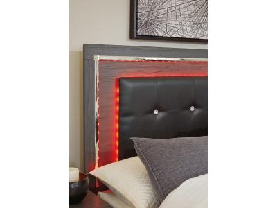 Signature Design by Ashley Lodanna Full Upholstered Panel Storage Bed, Dresser, Mirror, and Nightstand - B214B23