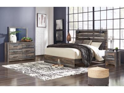 Signature Design by Ashley Drystan King Panel Bed, Dresser, Mirror, and Nightstand - B211B59