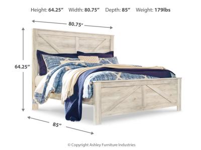 Signature Design by Ashley Bellaby King Crossbuck Panel Bed, Dresser, Mirror, and Nightstand - B331B15