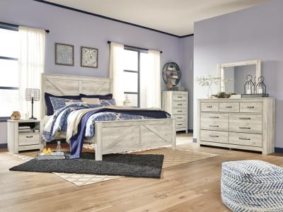 Signature Design by Ashley Bellaby King Crossbuck Panel Bed, Dresser, Mirror, and Nightstand - B331B15