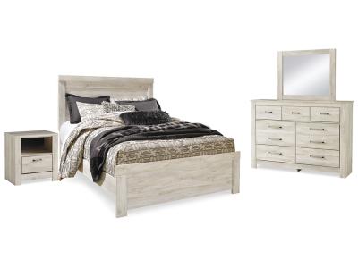 Signature Design by Ashley Bellaby Queen Panel Bed, Dresser, Mirror, and Nightstand - B331B14