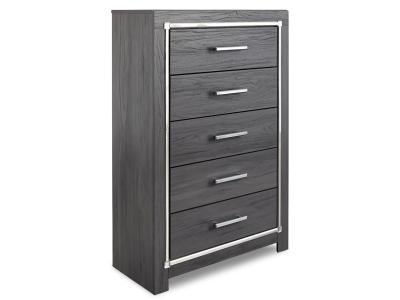 Signature Design by Ashley Lodanna King Upholstered Storage Bed, Dresser, Mirror, Chest, and Nightstand - B214B25