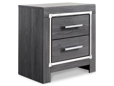 Signature Design by Ashley Lodanna King Upholstered Storage Bed, Dresser, Mirror, Chest, and Nightstand - B214B25