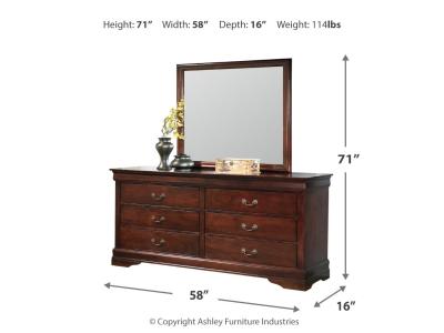 Signature Design by Ashley Alisdair Queen Sleigh Bed, Dresser, Mirror, and Chest - B376B15