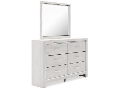 Signature Design by Ashley Altyra Queen Upholstered Panel Bed, Dresser, Mirror, Chest and 2 Nightstands - B2640B36