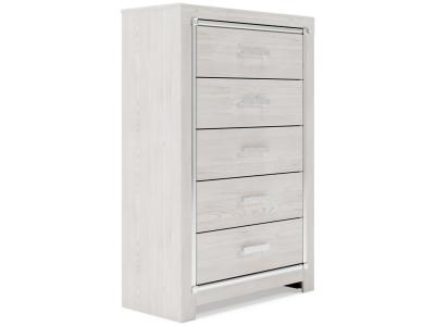 Signature Design by Ashley Altyra Queen Upholstered Panel Bed, Dresser, Mirror, Chest and 2 Nightstands - B2640B36