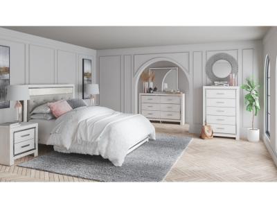 Signature Design by Ashley Altyra Queen Upholstered Panel Bed, Dresser, Mirror, Chest and 2 Nightstands - B2640B36