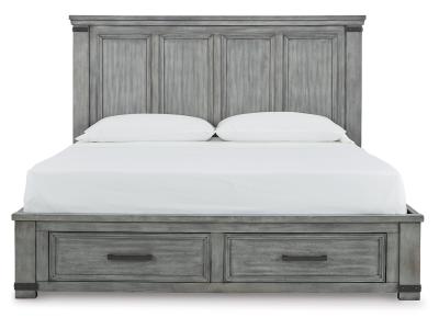 Signature Design by Ashley Russelyn California King Panel Storage Bed, Dresser, Mirror and Nightstand - B772B11