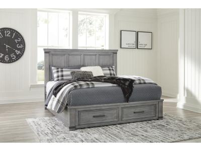Signature Design by Ashley Russelyn California King Panel Storage Bed, Dresser, Mirror and Nightstand - B772B11