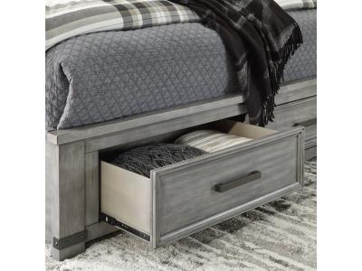 Signature Design by Ashley Russelyn California King Panel Storage Bed, Dresser, Mirror and Nightstand - B772B11