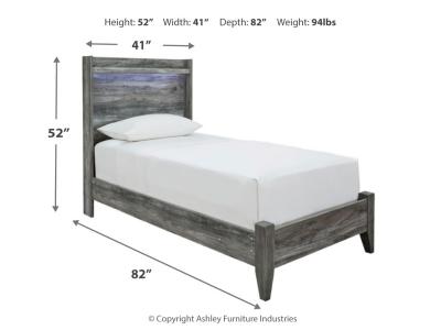 Signature Design by Ashley Baystorm 2 Twin Panel Beds, 2 Mattresses, 2 Foundations, and Chest - B221B45