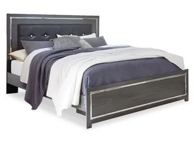 Signature Design by Ashley Lodanna King Upholstered Panel Bed, Dresser, Mirror, Chest and Nightstand - B214B26