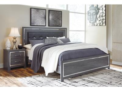 Signature Design by Ashley Lodanna King Upholstered Panel Bed, Dresser and Nightstand - B214B27