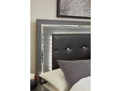Signature Design by Ashley Lodanna King Upholstered Panel Bed, Dresser and Nightstand - B214B27