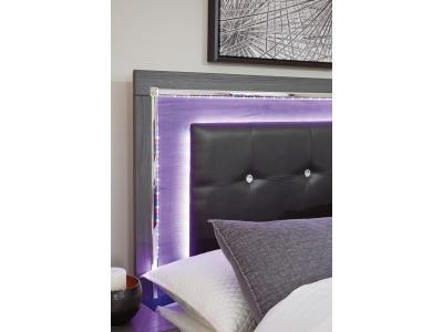 Signature Design by Ashley Lodanna King Upholstered Panel Bed, Dresser and Nightstand - B214B27