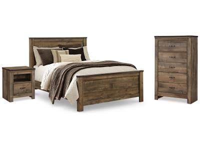 Signature Design by Ashley Trinell Queen Panel Bed, Chest and 2 Nightstands - B446B59