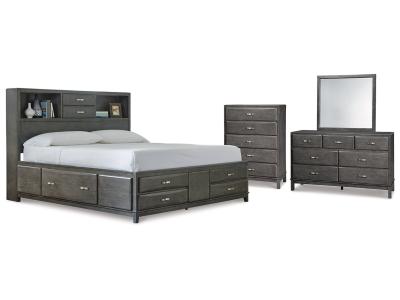 Signature Design by Ashley Caitbrook California King Storage Bed, Dresser, Mirror and Chest - B476B11