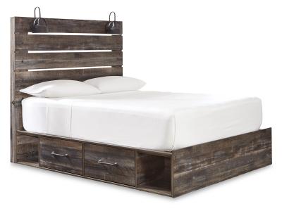 Signature Design by Ashley Drystan Queen Panel Bed with Storage, Dresser and Mirror - B211B65